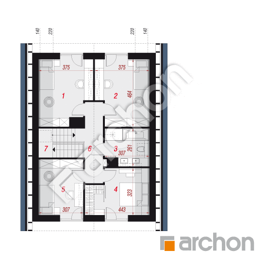 Dom w malinówkach 55 | rzut poddasza