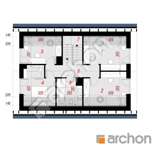 Dom w zielistkach 35 | rzut poddasza