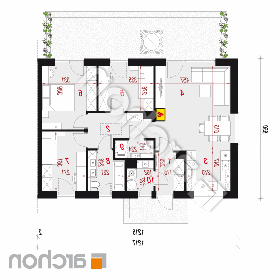 Dom w kruszczykach 10 (B) | rzut parteru