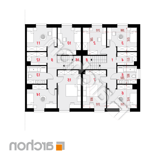 Dom w narcyzach 6 (R2BA) | rzut poddasza
