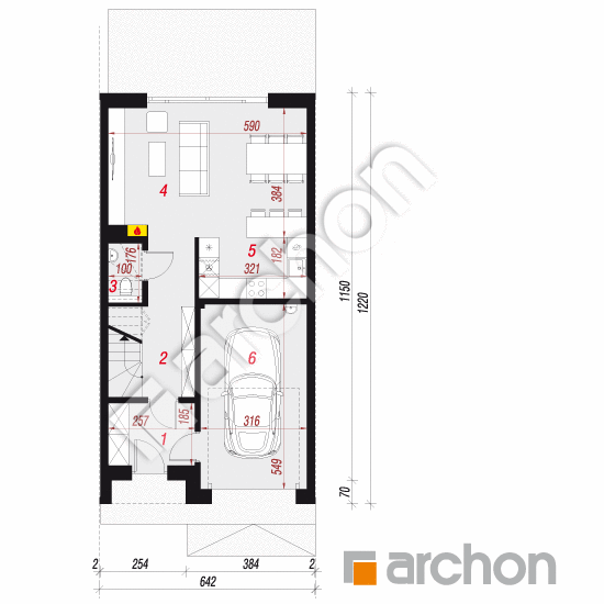 Dom w riveach 8 (GS) ver.2 | rzut parteru