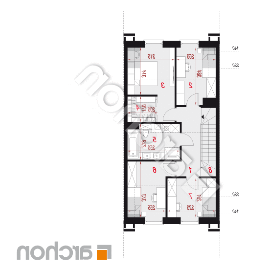 Dom w riveach 8 (GS) ver.2 | rzut poddasza