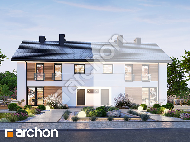 Dom w czworolistach (R2B) ver.2 - wizualizacja 1