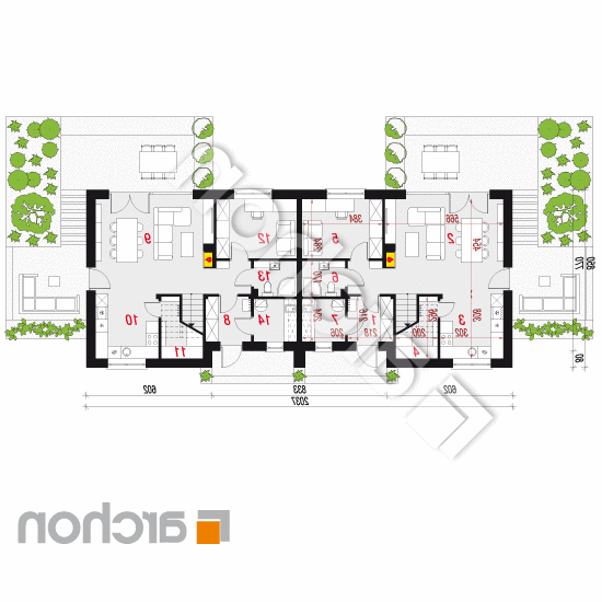 Dom w malinówkach 11 (R2) | rzut parteru