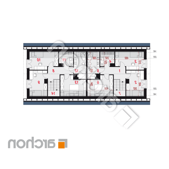 Dom w malinówkach 11 (R2) | rzut poddasza
