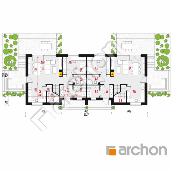 Dom w malinówkach 11 (R2) | rzut parteru