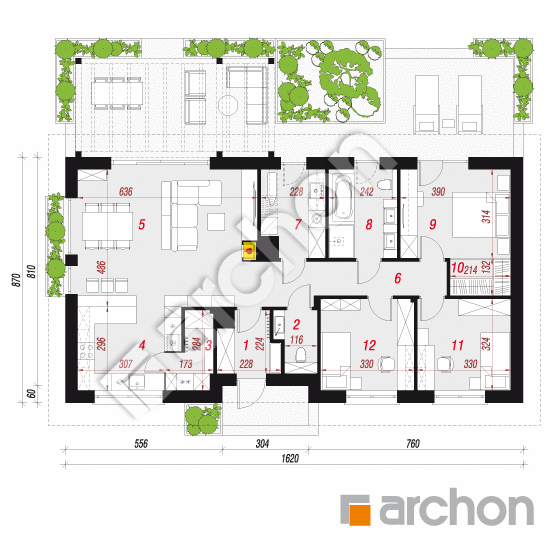 Dom w kruszczykach 30 | rzut parteru