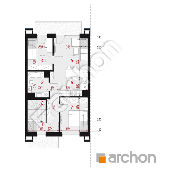 Dom w bratkach 23 (R2S) ver.2 | rzut poddasza