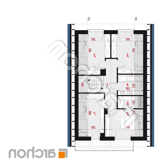 Dom w moringach 3 (E) | rzut poddasza