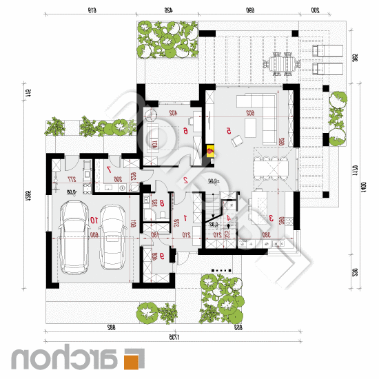 Willa Oktawia 3 (G2E) | rzut parteru