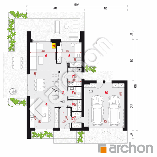 Dom w jaskrzynach 3 (G2E) | rzut parteru