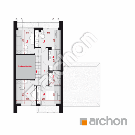 Dom w jaskrzynach 3 (G2E) | rzut poddasza