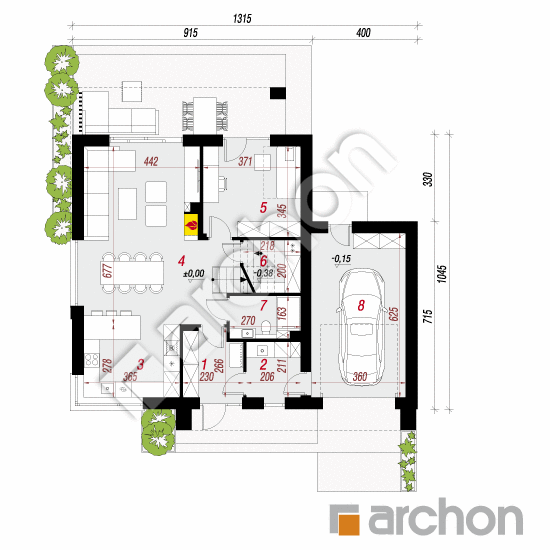 Willa Gracja (GE) | rzut parteru