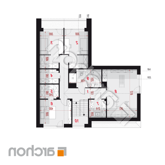 Dom w scewolach (GE) | rzut poddasza