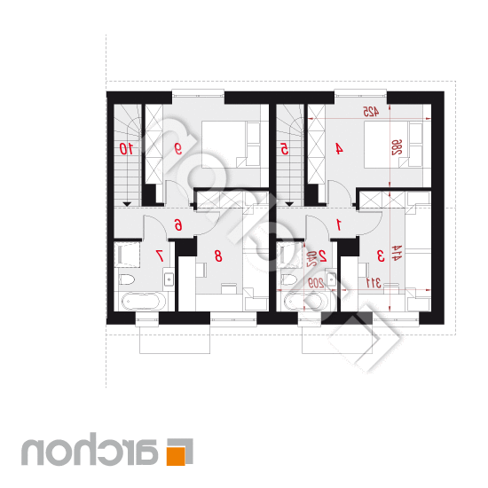 Dom w modrakach 4 (R2BA) | rzut poddasza