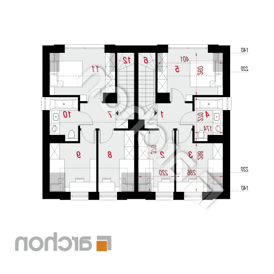 Dom w bylicach 5 (R2) | rzut poddasza