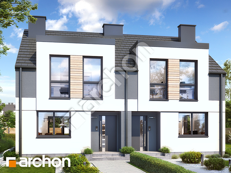 Dom w bylicach 5 (R2) - wizualizacja 1