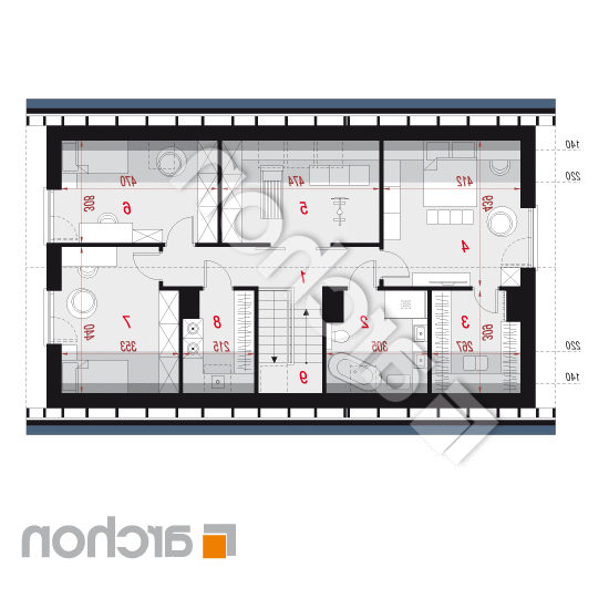 Dom w monardach (G) | rzut poddasza