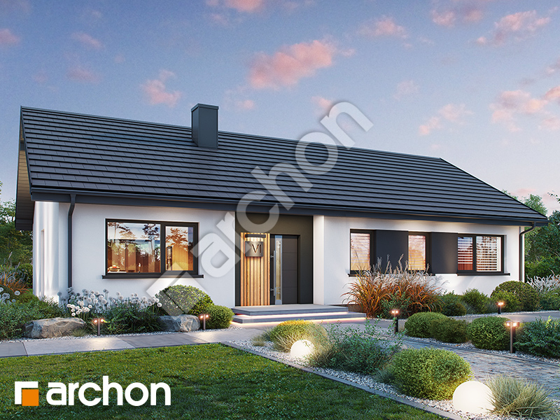 Dom w skalnicach (E) OZE - wizualizacja 1