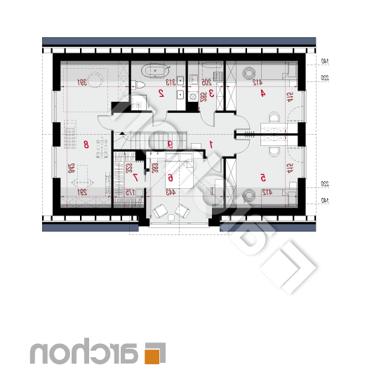 Dom w balsamowcach 22 (G) | rzut poddasza