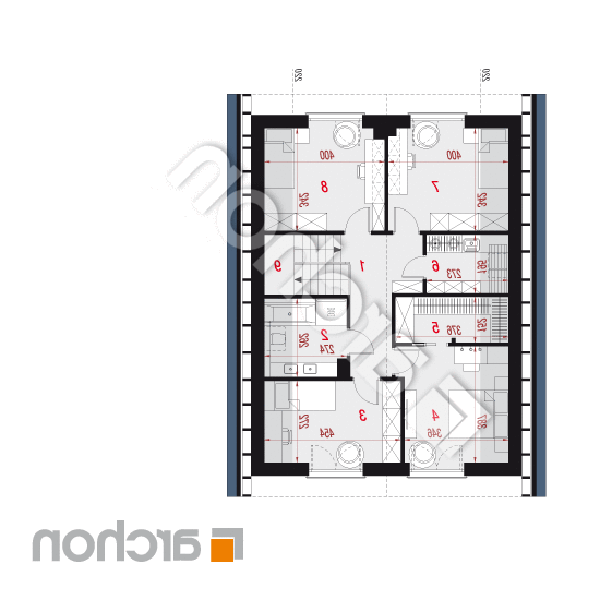 Dom w anyżku 7 (E) OZE | rzut poddasza