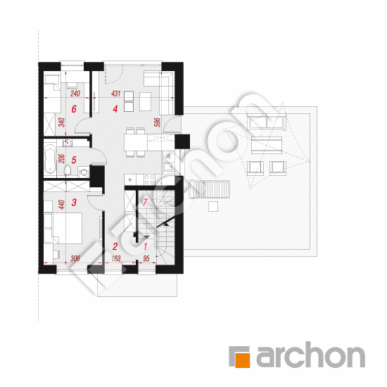 Dom w bratkach 15 (R2B) ver.2 | rzut piętra