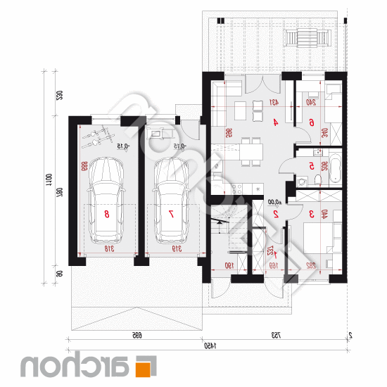 Dom w bratkach 15 (R2B) ver.2 | rzut parteru