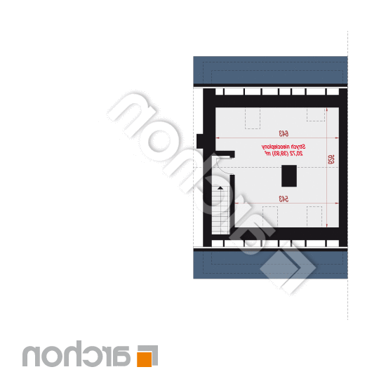 Dom w bratkach 15 (R2B) ver.2 | rzut poddasza