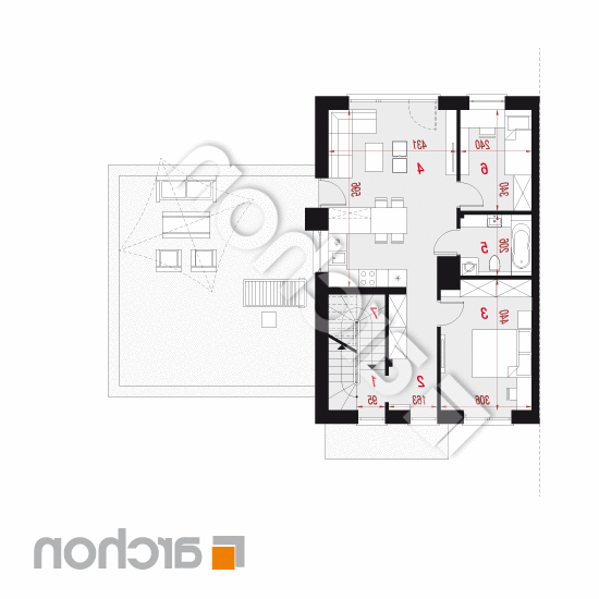 Dom w bratkach 15 (R2B) ver.2 | rzut piętra