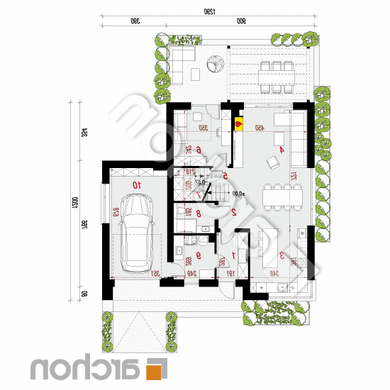 Dom w anyżku 7 (GE) | rzut parteru