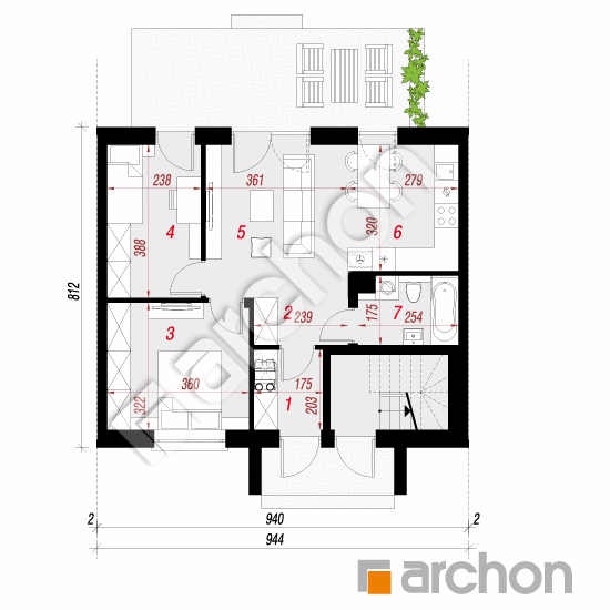 Dom w pileach  (R2SE) ver.2 | rzut parteru