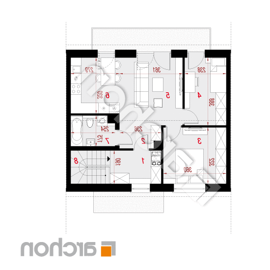 Dom w pileach  (R2SE) ver.2 | rzut poddasza