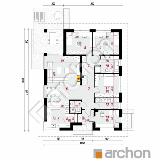 Dom w renklodach 20 (A) | rzut parteru