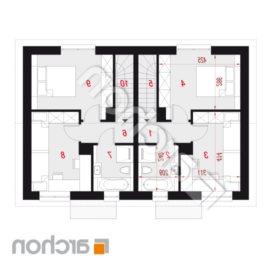 Dom w modrakach 4 (R2) | rzut poddasza