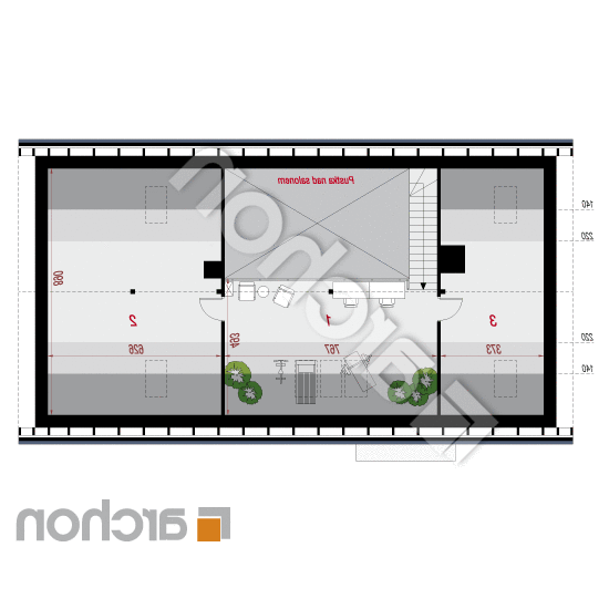 Dom w daktylowcach 2 (GE) | rzut poddasza