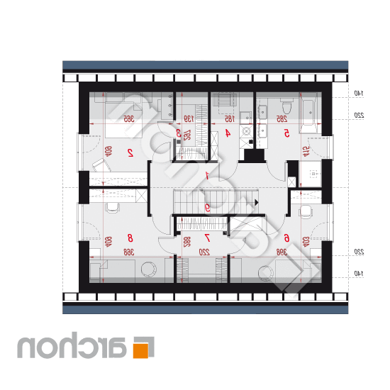 Dom w aurorach 25 (GE) OZE | rzut poddasza