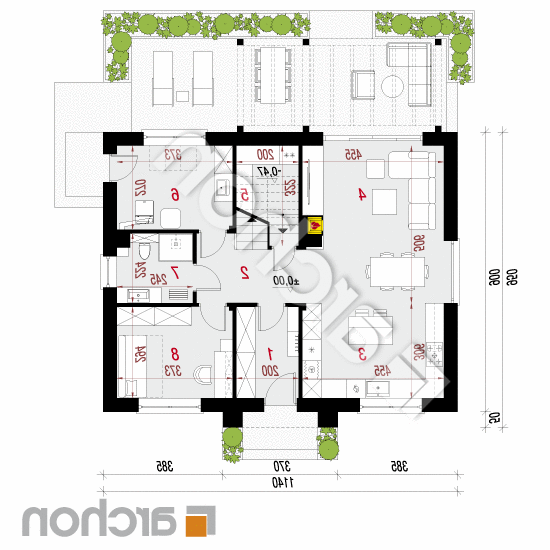Dom w lucernie 22 | rzut parteru