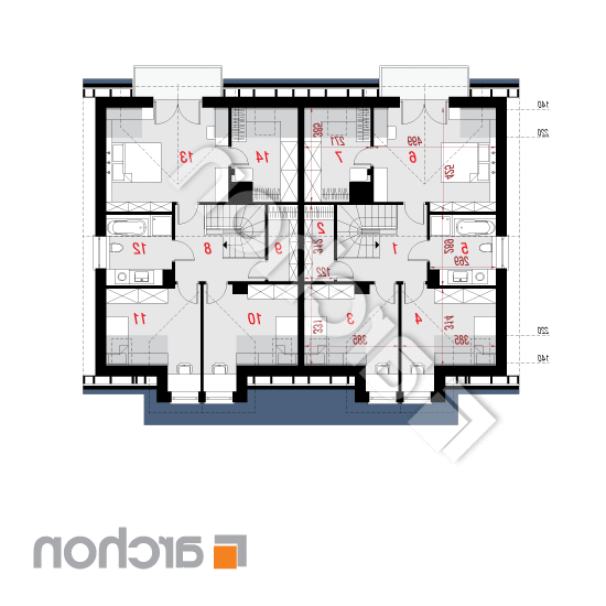Dom pod agawami 3 (R2) ver.2 | rzut poddasza