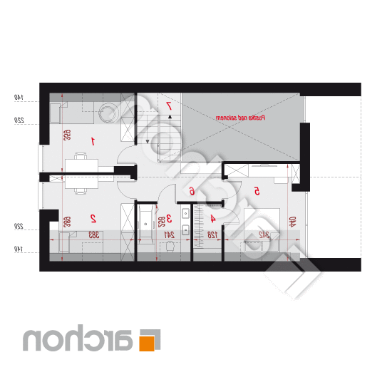 Dom w trzcinnikach 6 (E) | rzut poddasza