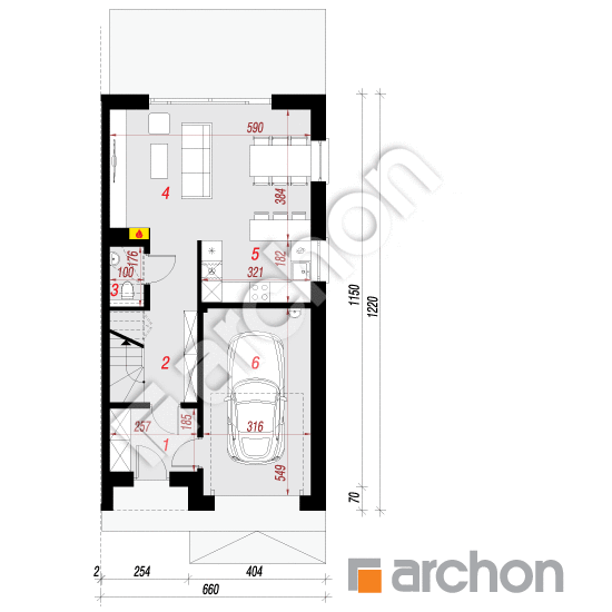 Dom w riveach 8 (GB) ver.2 | rzut parteru