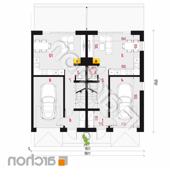 Dom w riveach 16 (GR2B) ver.2 | rzut parteru