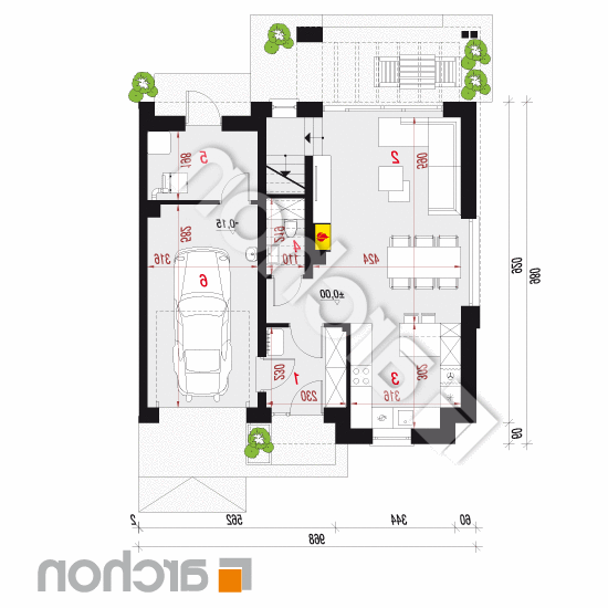 Dom w gunnerach 2 (B) ver.2 | rzut parteru
