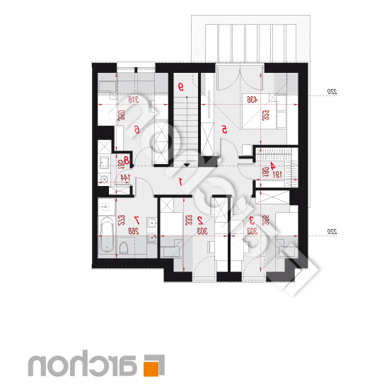 Dom w gunnerach 2 (B) ver.2 | rzut poddasza