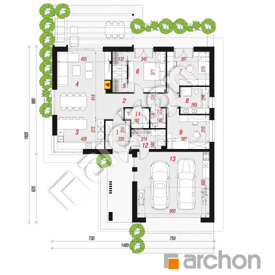 Dom w tymotkach 2 (G2E) | rzut parteru