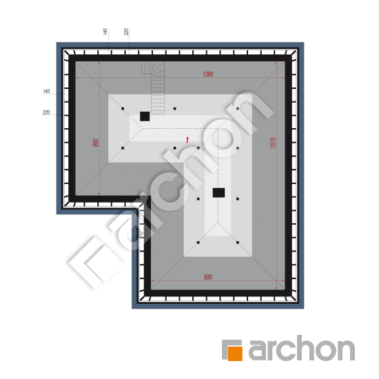 Dom w tymotkach 2 (G2E) | rzut poddasza