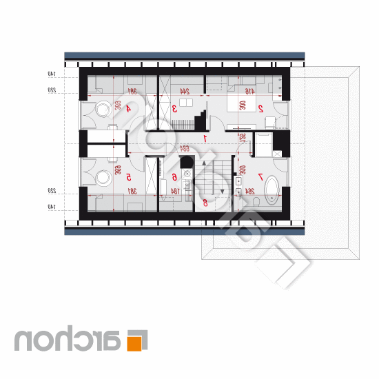 Dom w honkeniach (G) | rzut poddasza