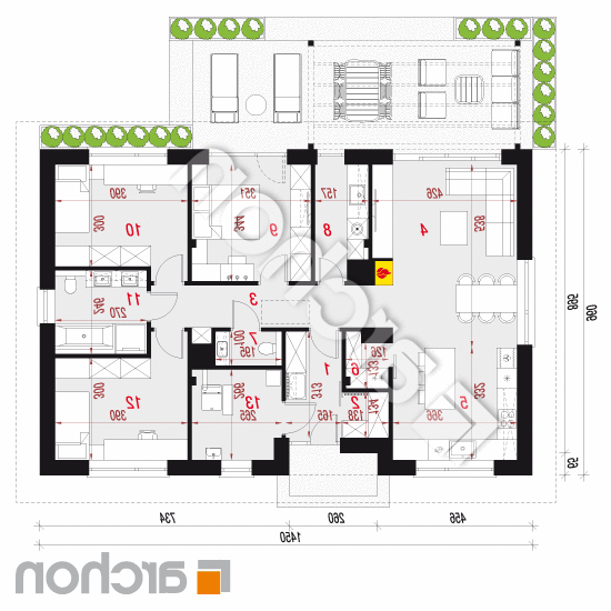 Dom w lipiennikach 10 | rzut parteru
