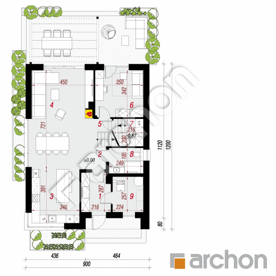 Dom w anyżku 10 | rzut parteru