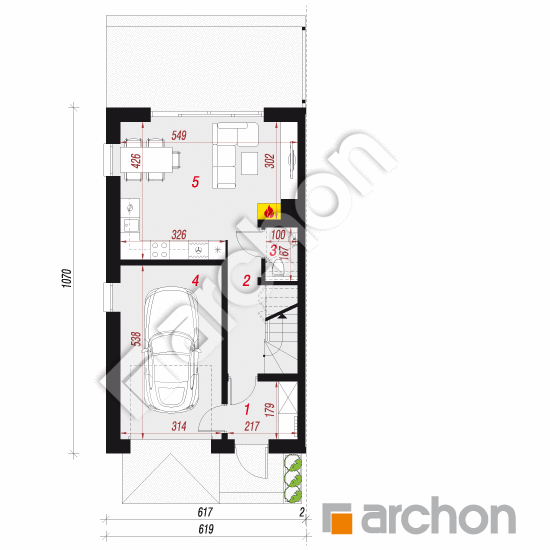 Dom w riveach 16 (GB) ver.2 | rzut parteru