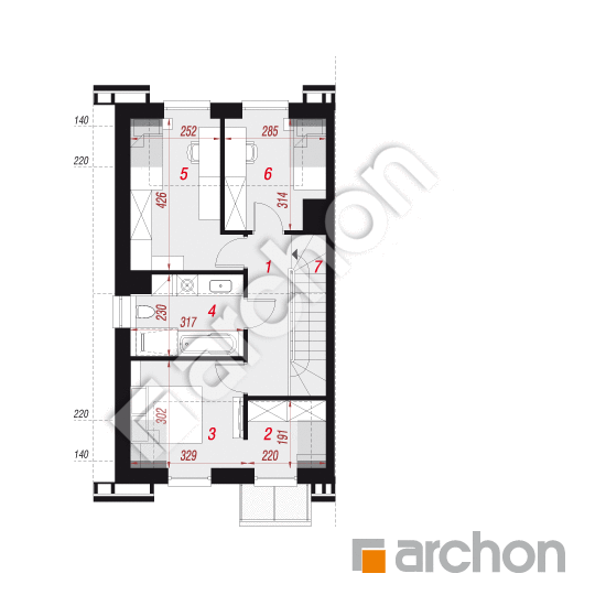 Dom w riveach 16 (GB) ver.2 | rzut poddasza